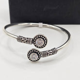 SILVER OXYDIZED BANGLE BRACELET