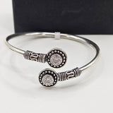 SILVER OXYDIZED BANGLE BRACELET