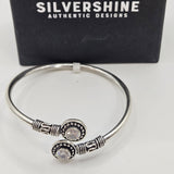 SILVER OXYDIZED BANGLE BRACELET