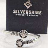 SILVER OXYDIZED BANGLE BRACELET