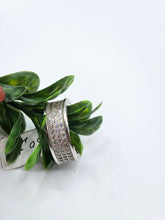 SILVER CZ STUDDED RING