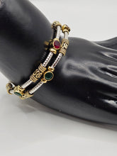 SILVER STONE BANGLES