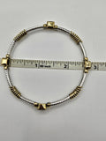 SILVER GOLD STONE BANGLES