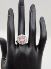 SILVER CZ STUDDED RING