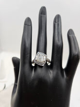 SILVER CZ STUDDED RING