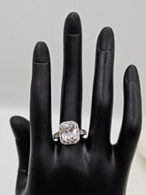 SILVER CZ STUDDED RING