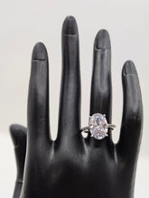 SILVER CZ STUDDED RING