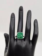 SILVER CZ STUDDED RING