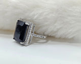 SILVER CZ STUDDED RING