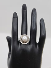 SILVER CZ STUDDED RING