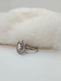 SILVER CZ STUDDED RING