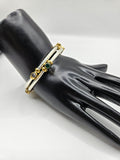 SILVER GOLD STONE BANGLES