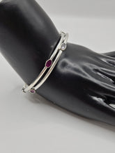 SILVER STONE BANGLES