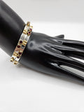 SILVER GOLD STONE BANGLES