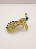 GOLD PLATED SILVER PEACOCK RING ADJUSTABLE