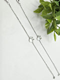 SILVER KIDS ANKLETS- L 6inch ADJUSTABLE