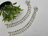 SILVER KIDS ANKLETS- L 6inch