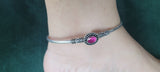 SILVER HASLI ANKLETS