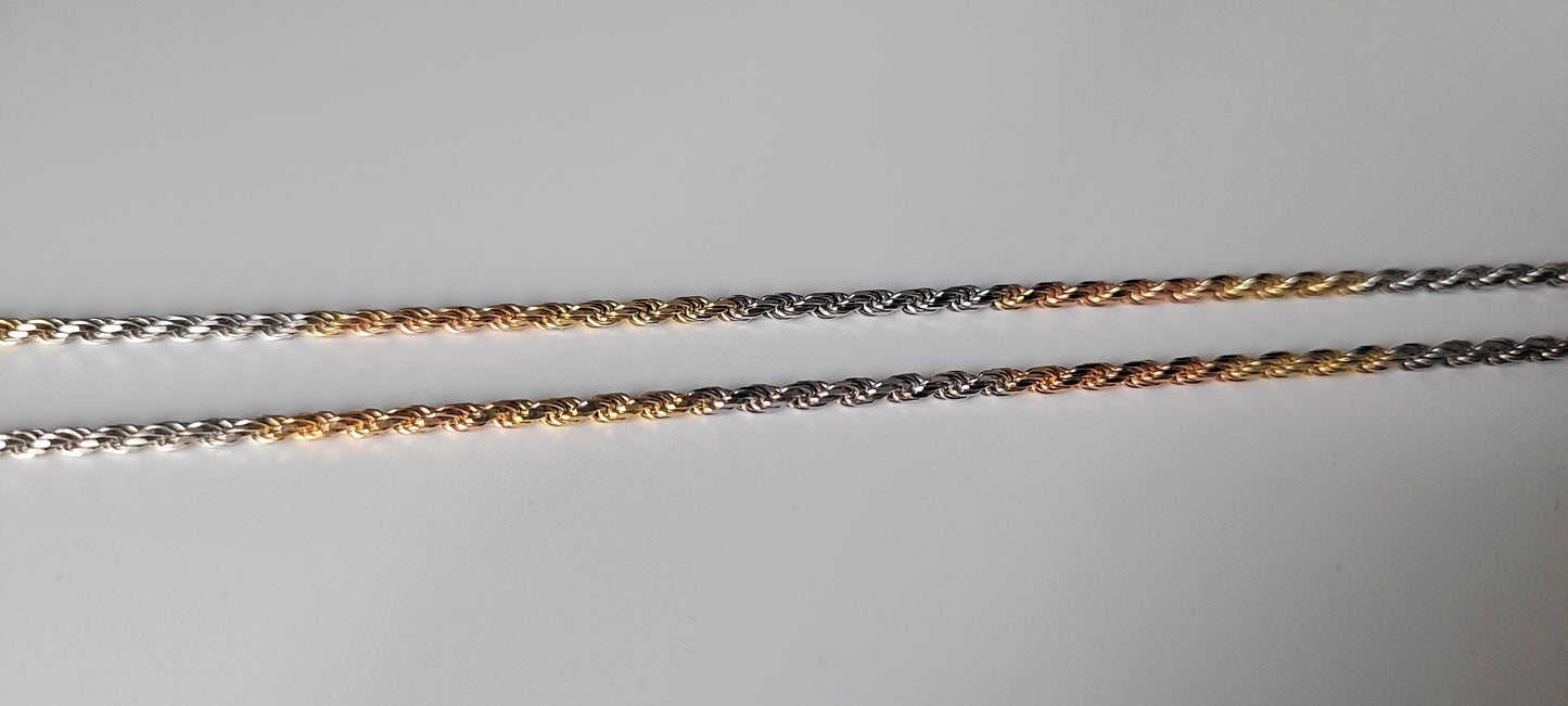 SILVER/GOLD/ROSE GOLD PLATED CHAIN