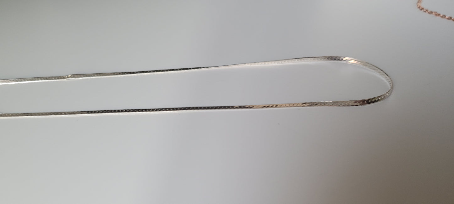 HERRINGBONE SILVER CHAIN