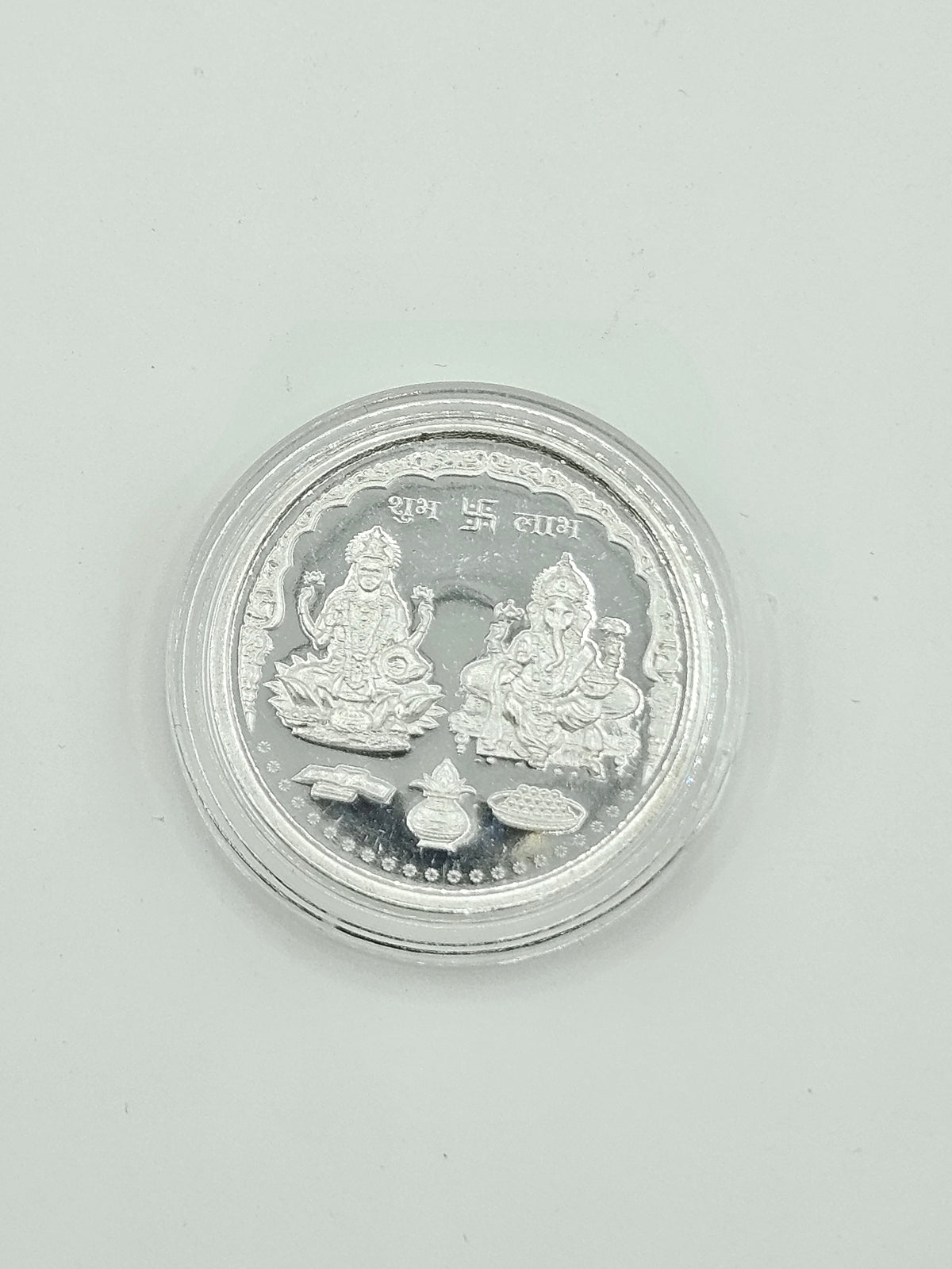 PURE SILVER LAXMI GANESH JI 10GM COIN