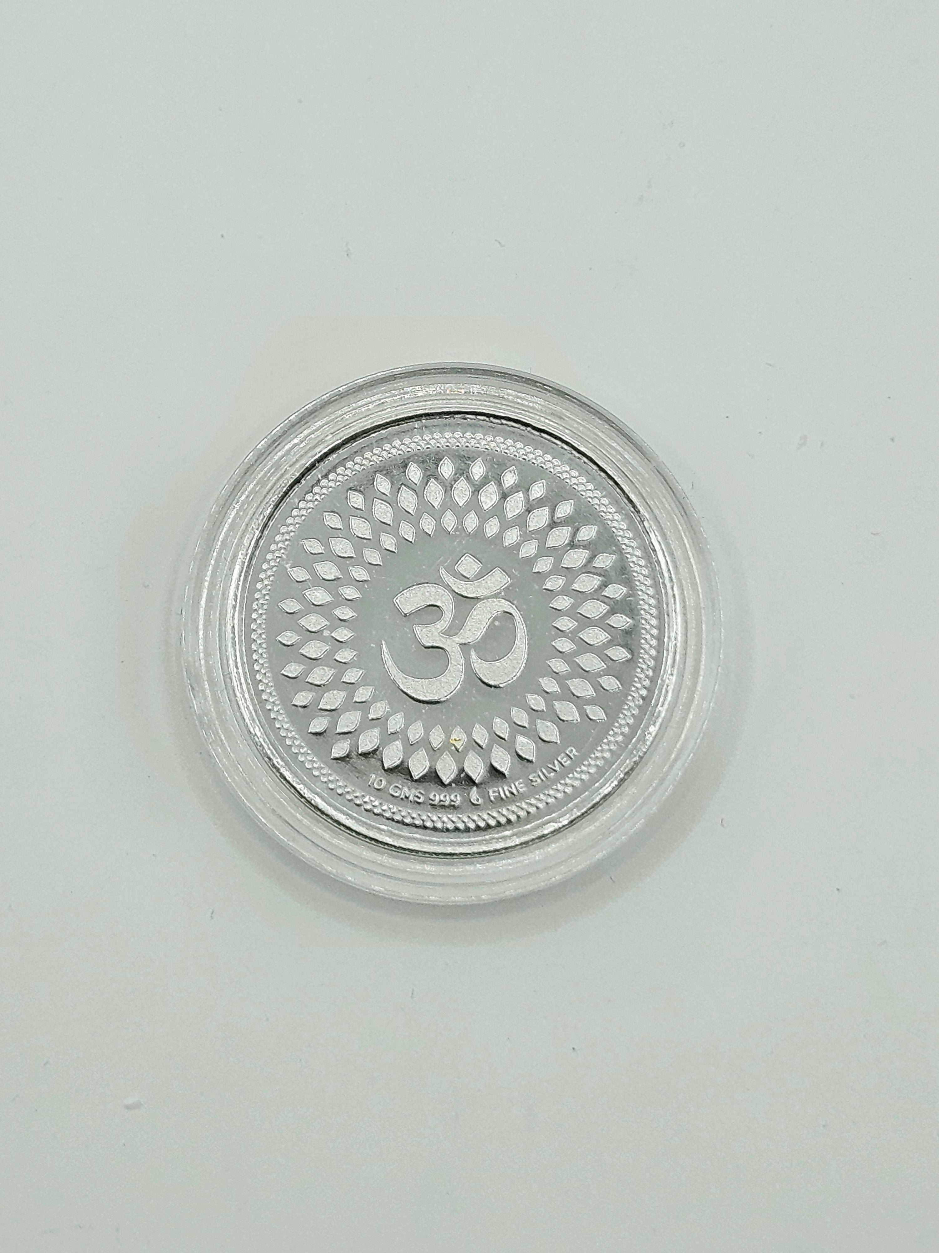 PURE SILVER LAXMI GANESH JI 10GM COIN
