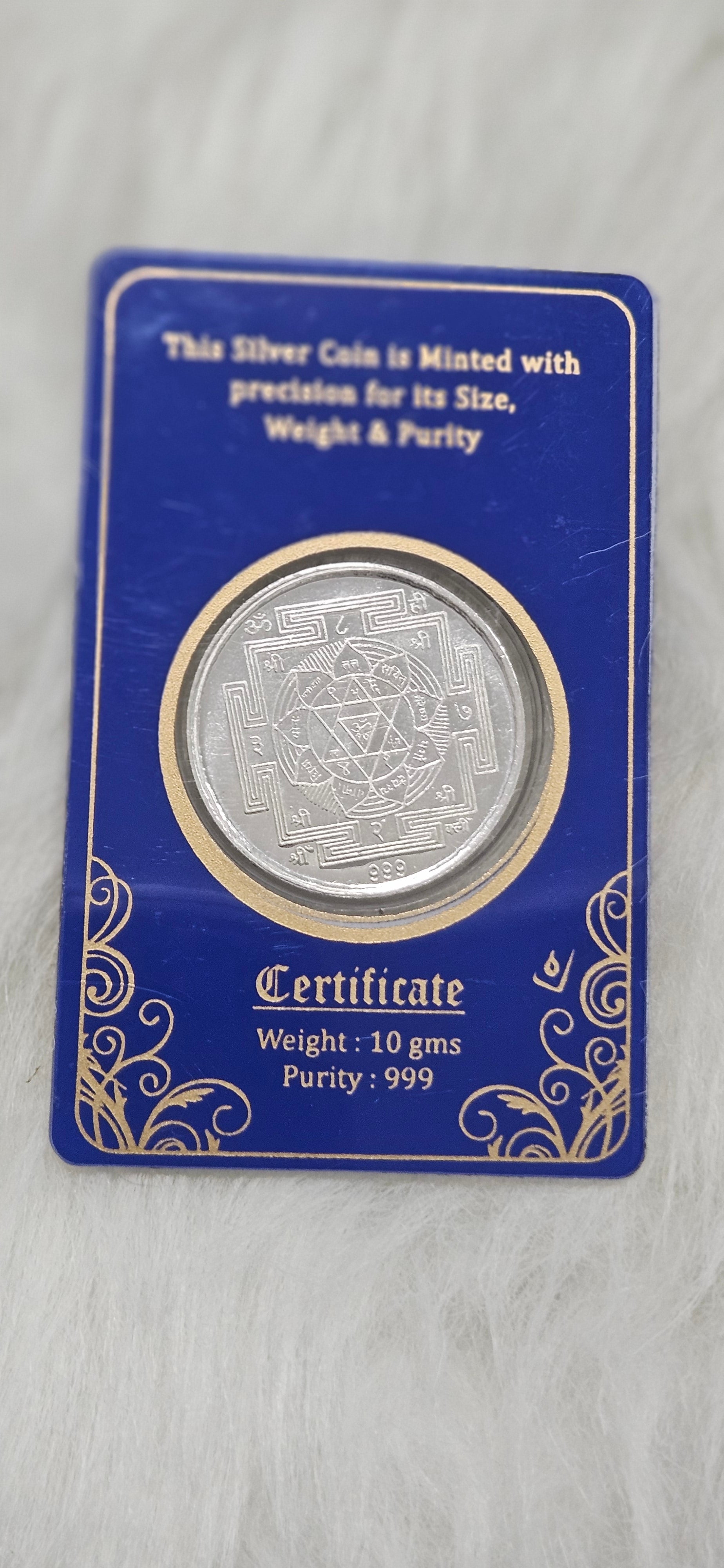 PURE SILVER LAXMI GANESH JI 10GM COIN
