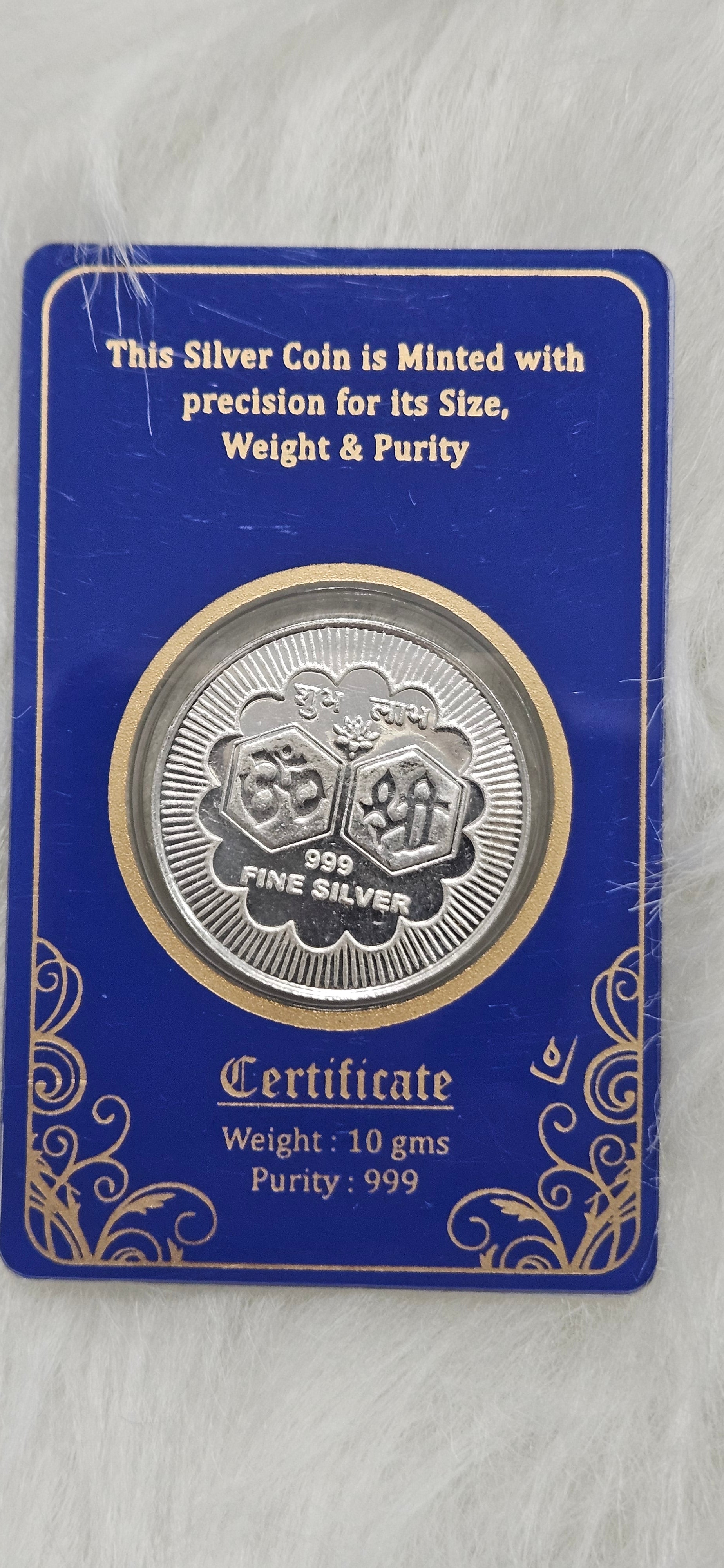 PURE SILVER LAXMI GANESH JI 10GM COIN
