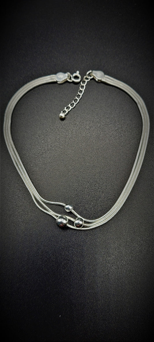 SILVER SINGLE ANKLET