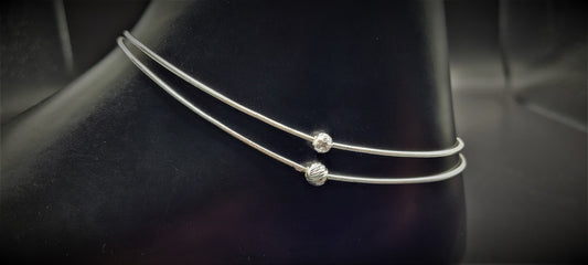 SILVER SINGLE ANKLET