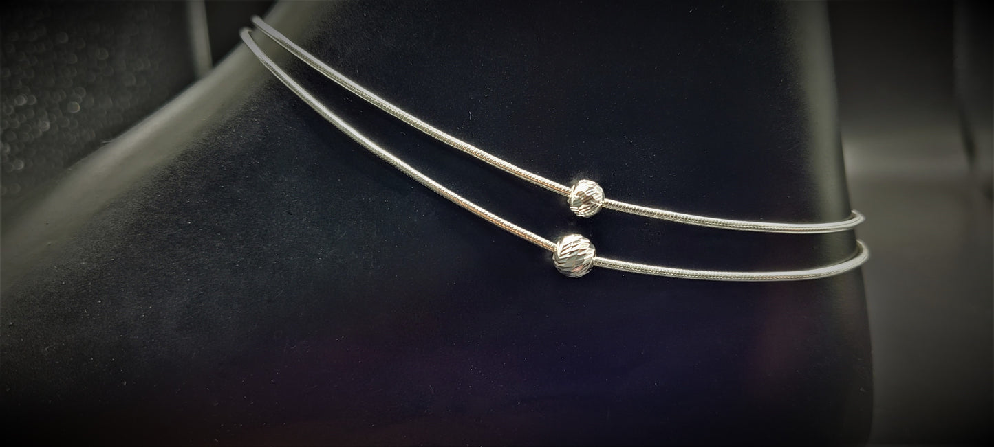 SILVER SINGLE ANKLET