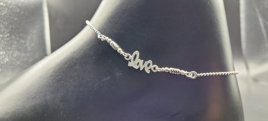 SILVER SINGLE ANKLET