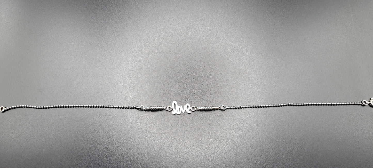 SILVER SINGLE ANKLET