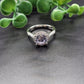 SILVER CZ STUDDED RING