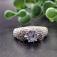 SILVER CZ STUDDED RING