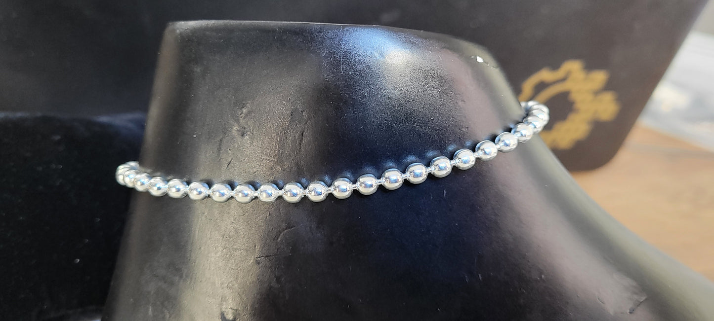 SILVER SINGLE ANKLET