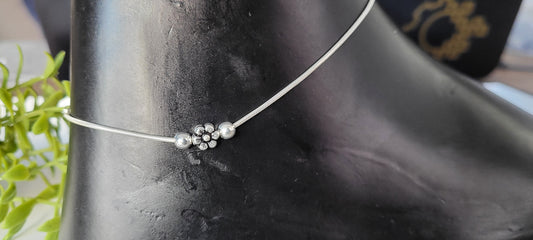 SILVER SINGLE ANKLET