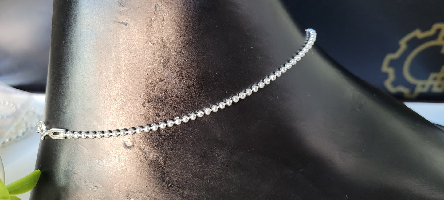 SILVER SINGLE ANKLET