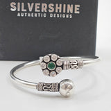 SILVER OXYDIZED BANGLE BRACELET
