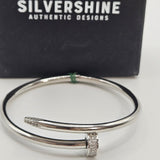 SILVER CARTIER NAIL BRACELET