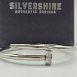 SILVER CARTIER NAIL BRACELET