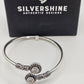 SILVER OXYDIZED BANGLE BRACELET