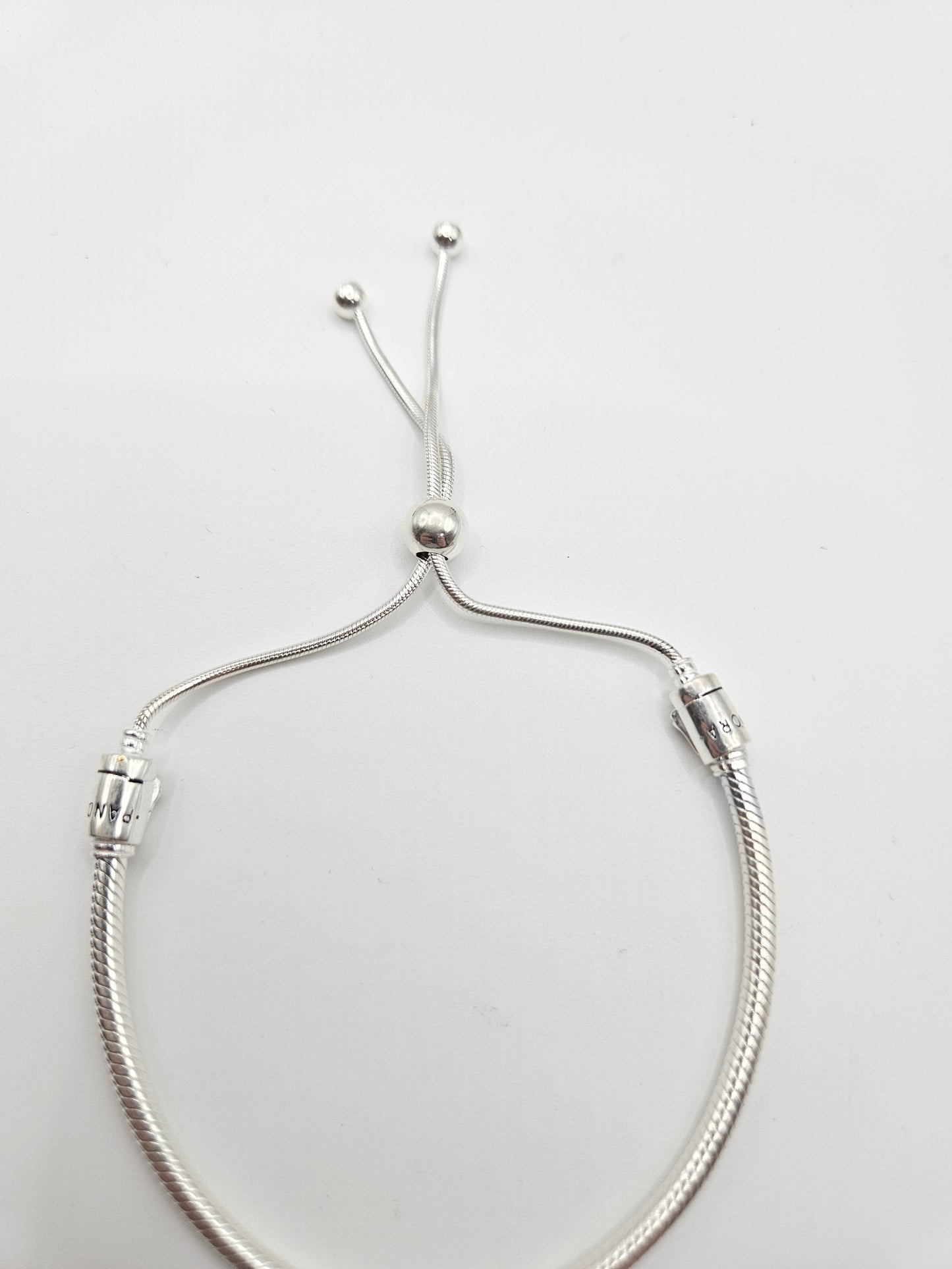 SILVER SNAKE CHAIN SLIDER BRACELET