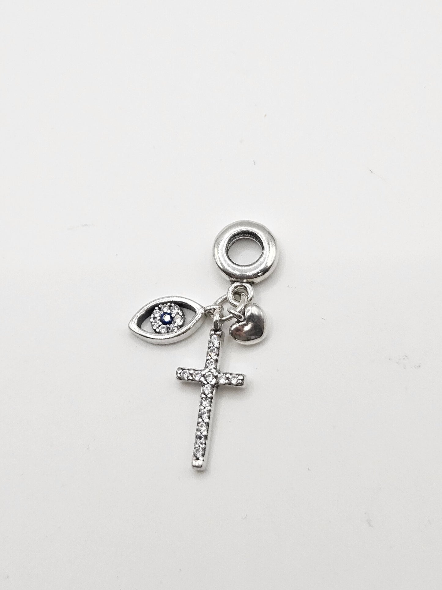 EVIL EYE & CROSS CHARM