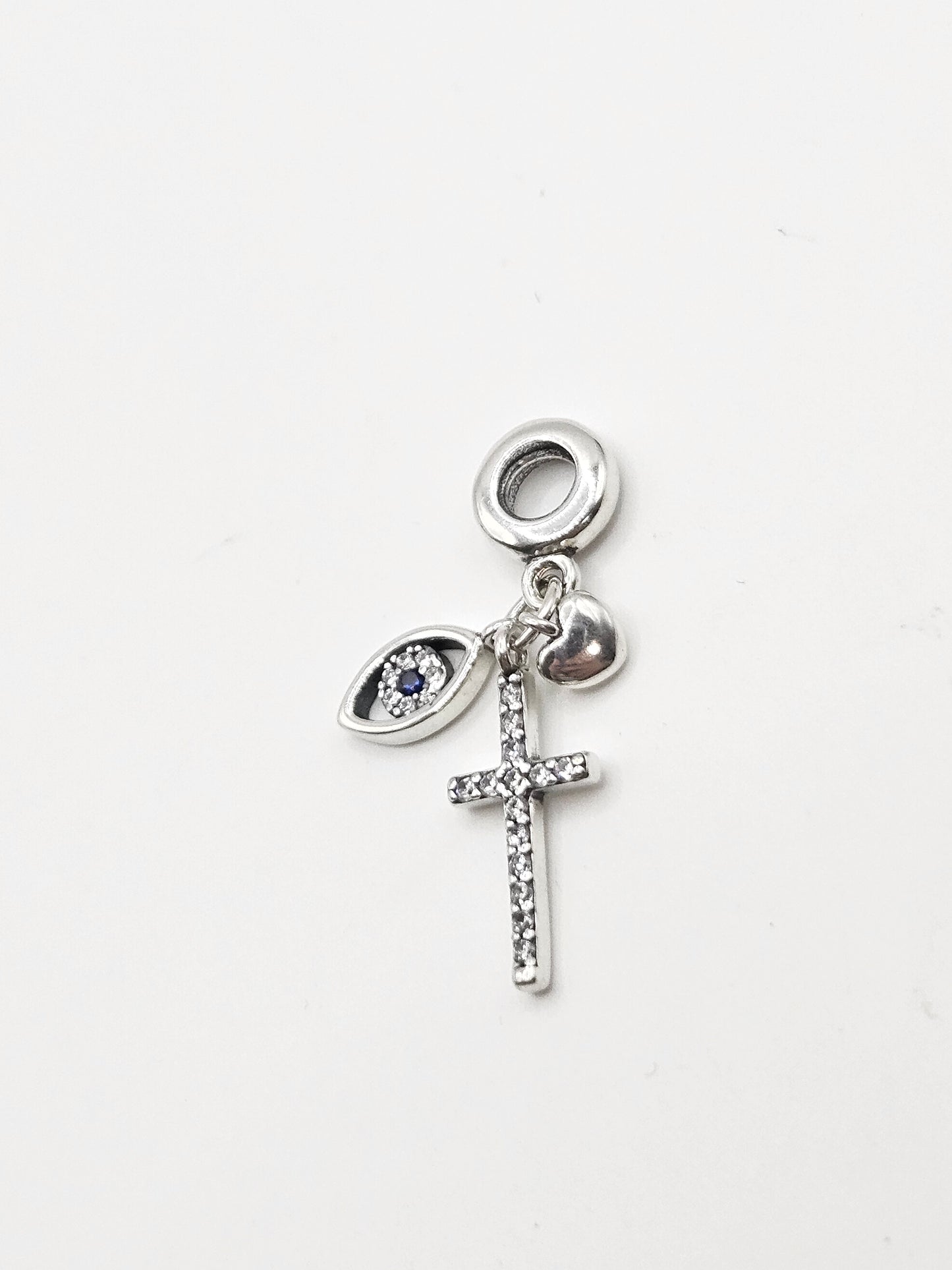 EVIL EYE & CROSS CHARM