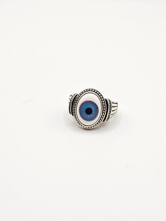 SILVER EVIL EYE RINGS