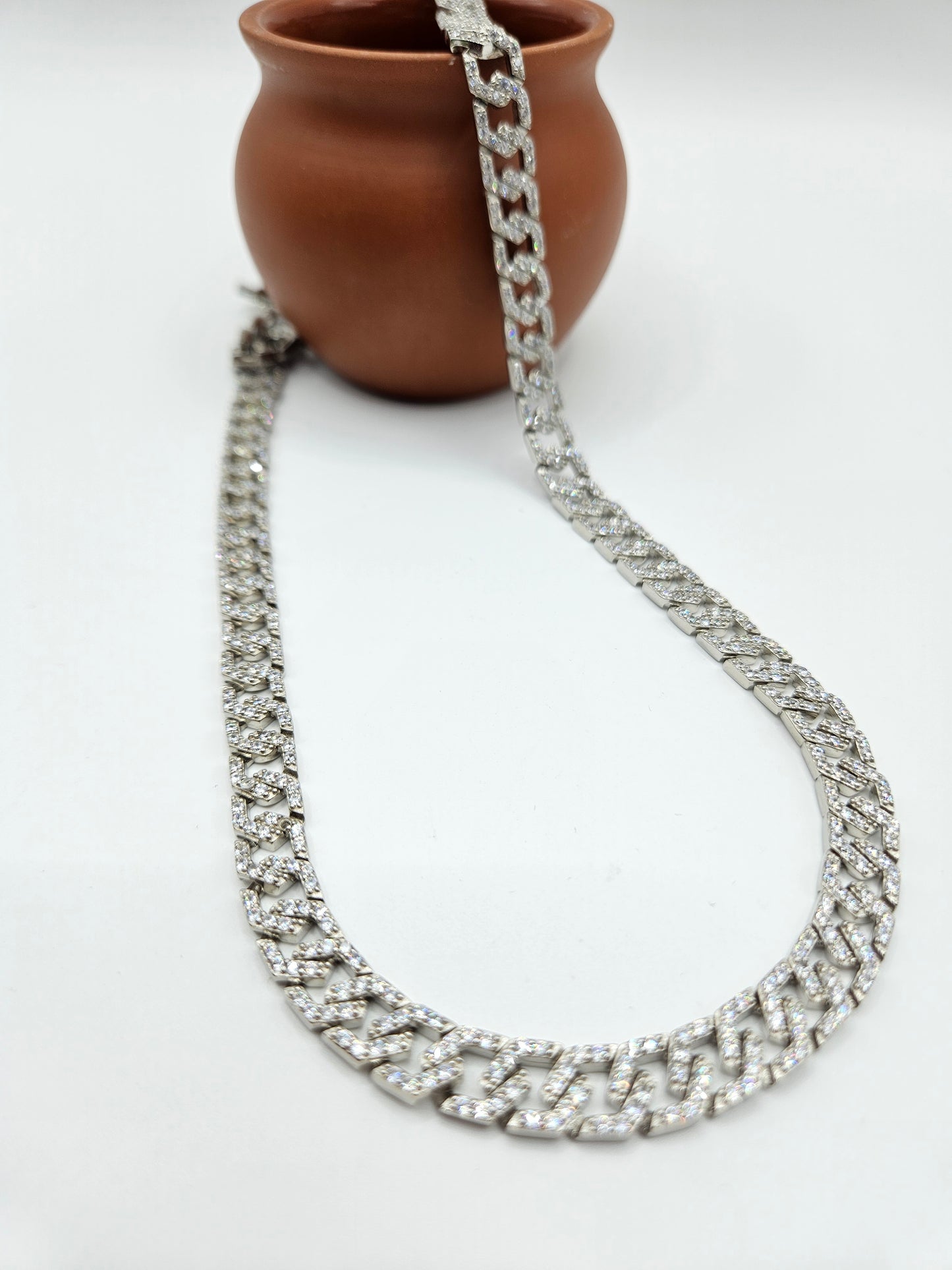 SILVER CZ CHAIN