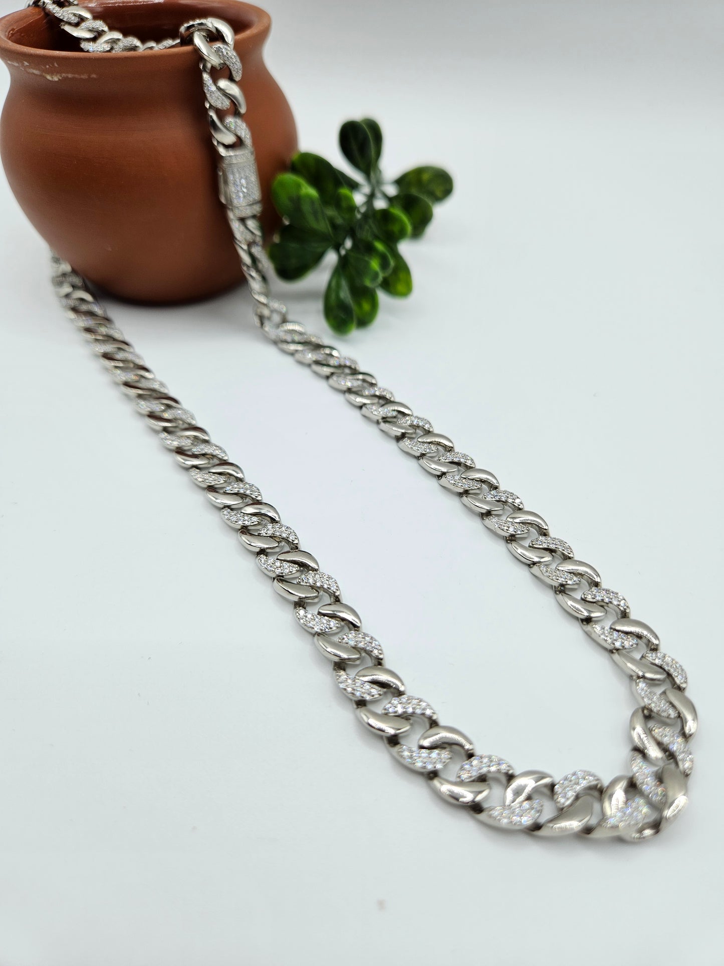 SILVER CZ CHAIN