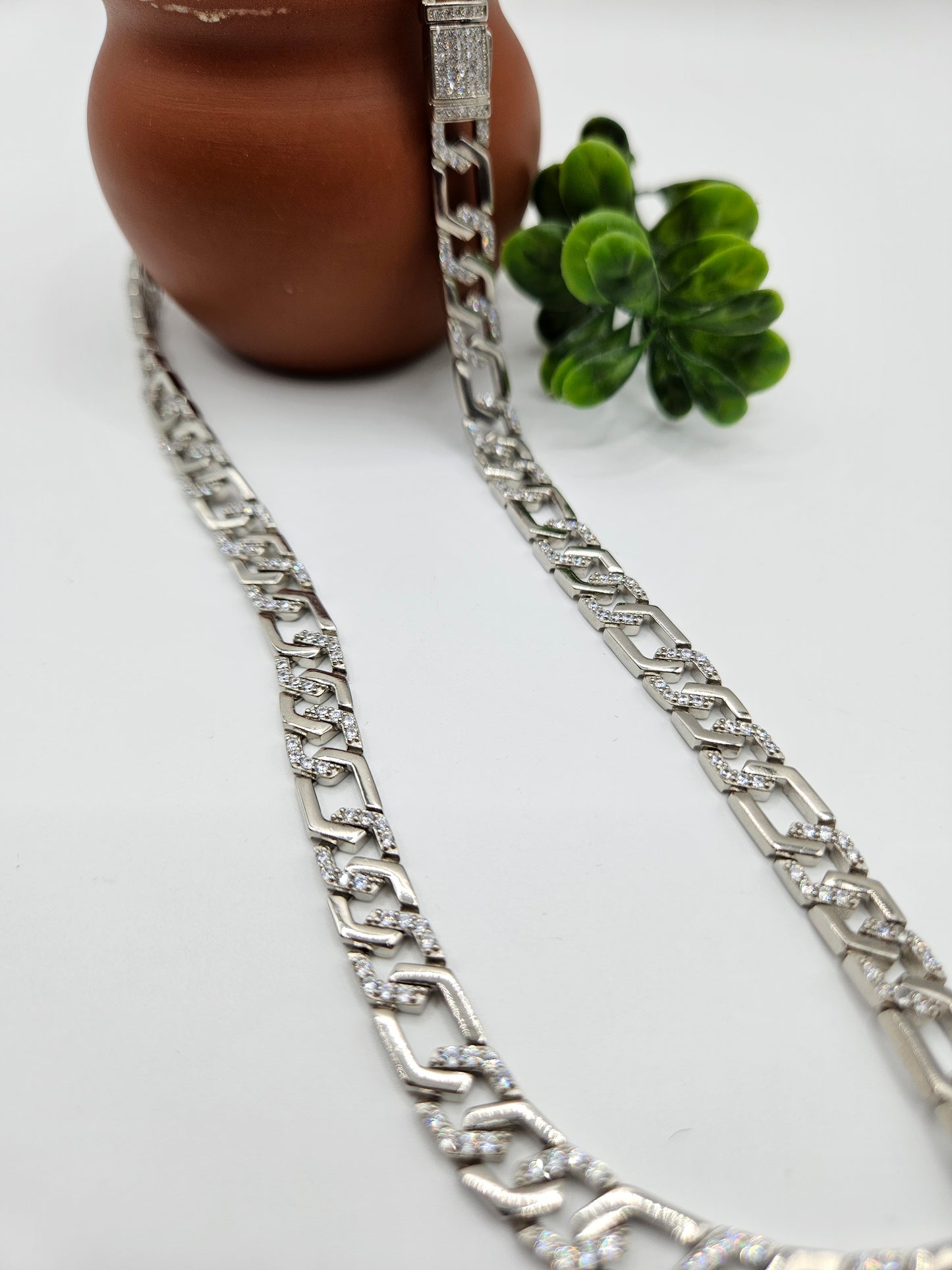 SILVER CZ CHAIN