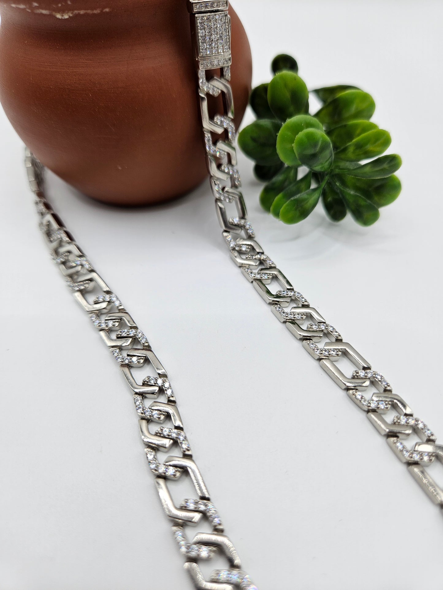 SILVER CZ CHAIN